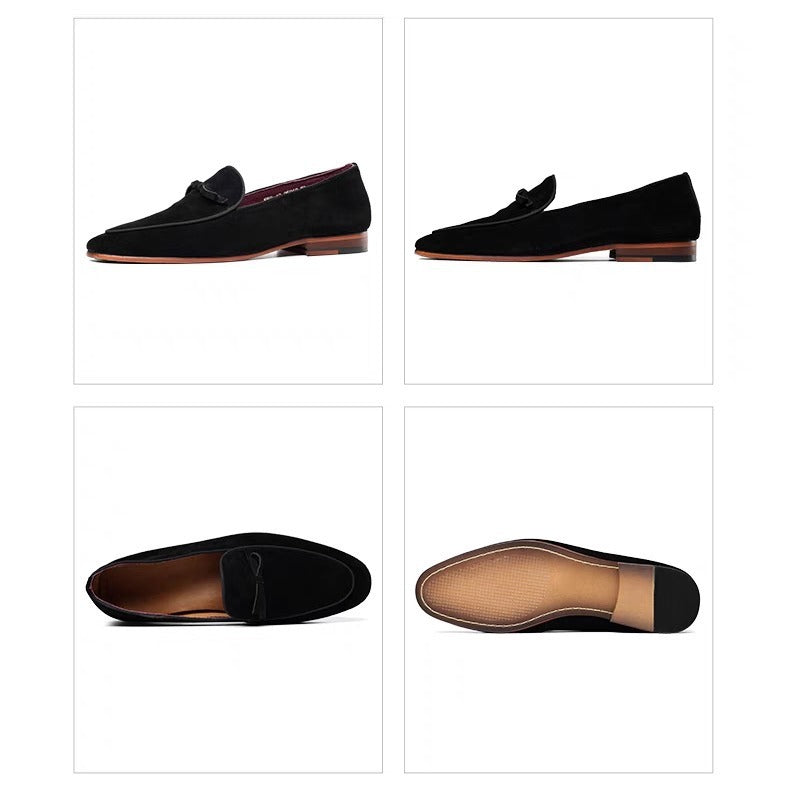 Men's Suede Leather Business Casual Slip-on