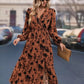 Printed V-neck Dress