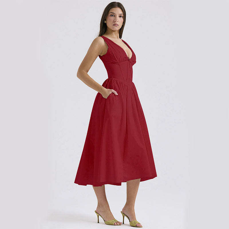 Women's A-line Pleated Dress