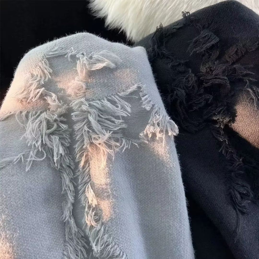 Unisex Distressed Sweater