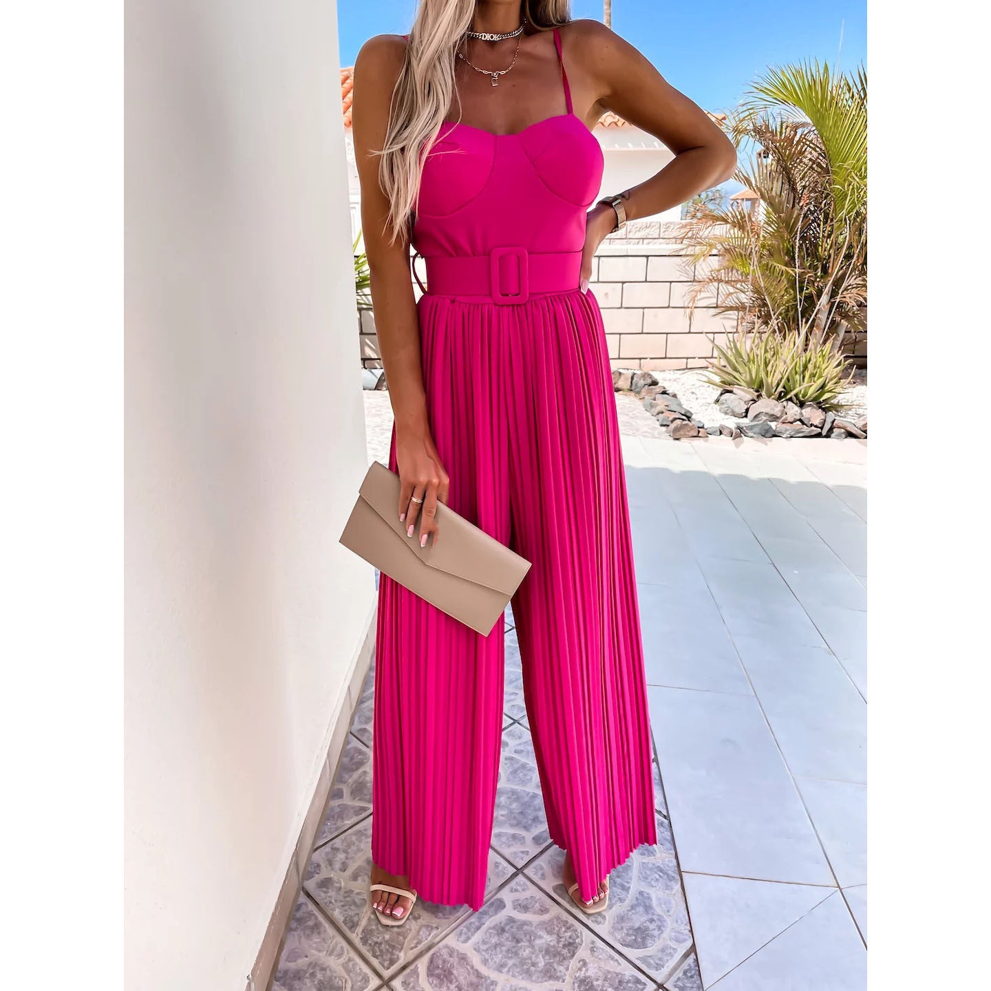 Women's Pleated Jumpsuit