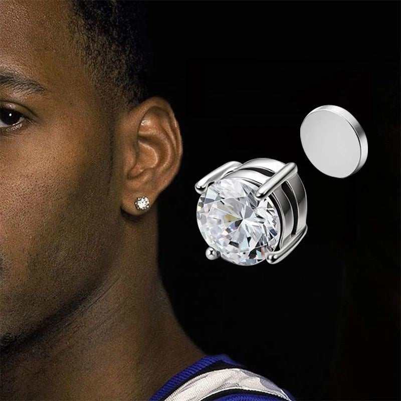 Crystal Magnetic Ear Clip For Men