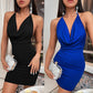 Ladies Backless Halter Dress