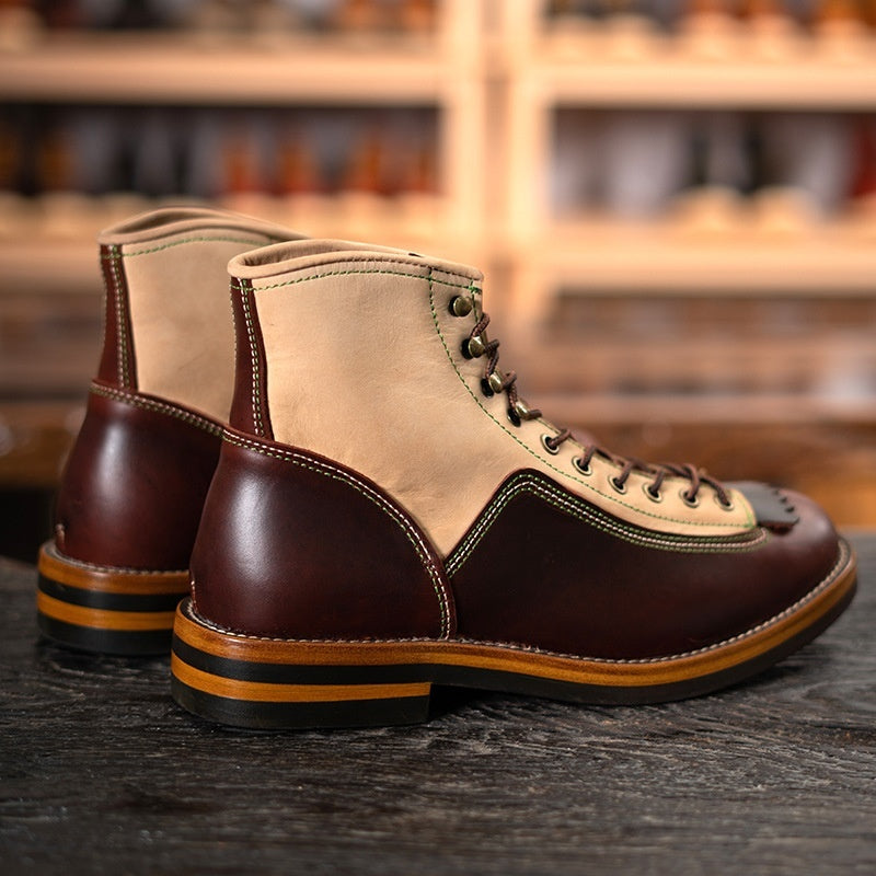 Men's Retro Cowhide Boots