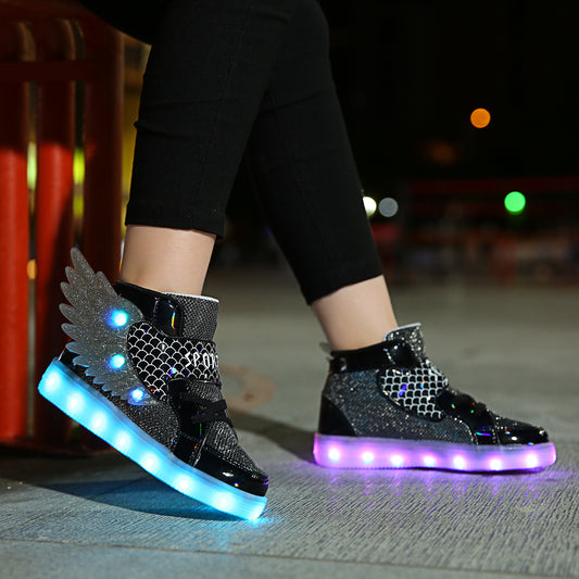 Unisex Wings Luminous Sports Shoes
