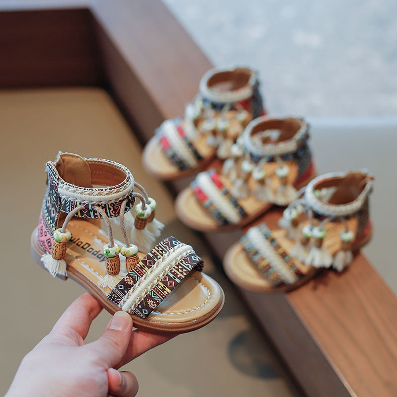 Baby Girl's Retro Seaside Sandals