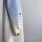 Women's Wool Coat (Blue Gradient White)