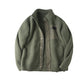 Fleece-Lined Thickened Stand Collar Pocket Jacket For Men