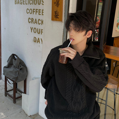 Men's High Collar Sweater
