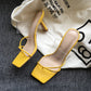 Women's Square Toe Transparent Sandals