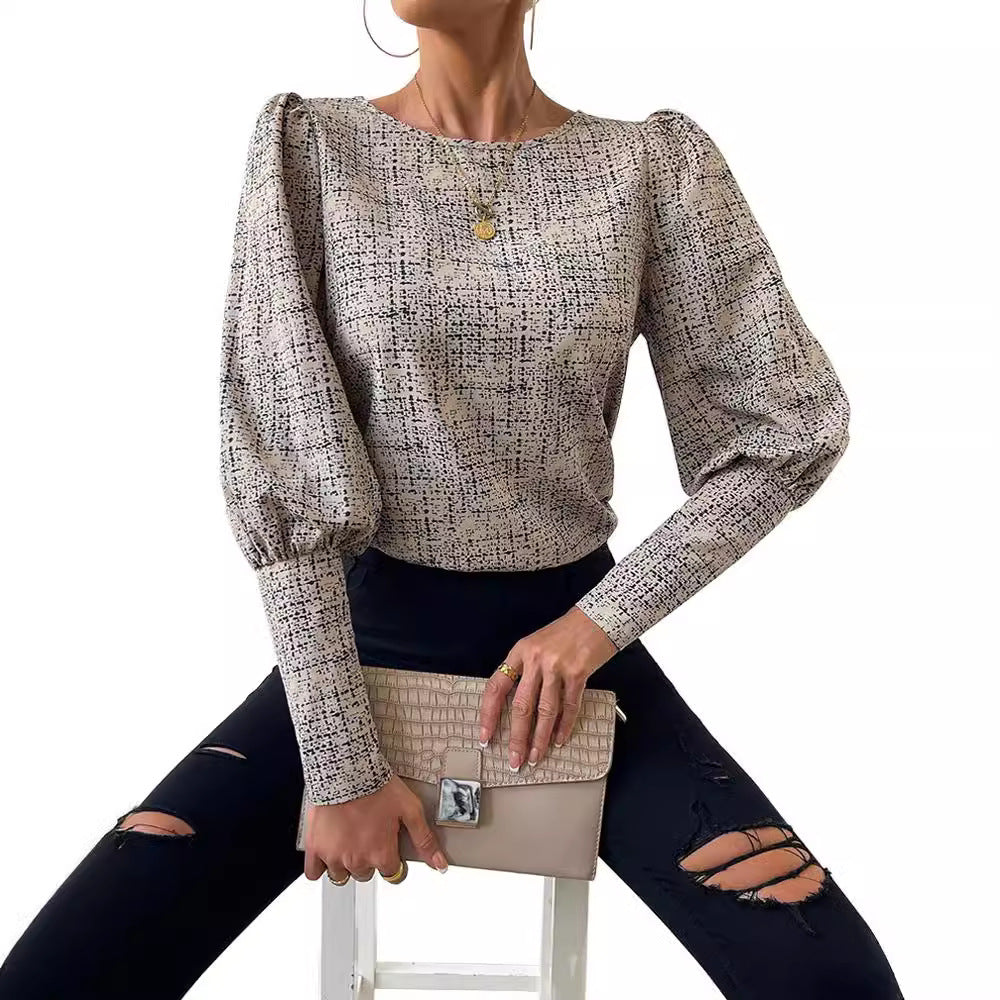 Women's Retro Button Back Blouse