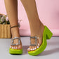 Women's Transparent Rhinestone Clogs