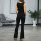 Color Contrast One-piece Bell-Bottoms