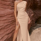 Elegant High Slit One Shoulder Dress