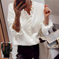 V-neck Ruffled Sweater