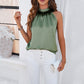 Sleeveless Stand Collar Top
