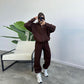 2 Pcs Sports Suits with  Drawstring Trousers