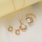Rhinestone Pearl Necklace Set