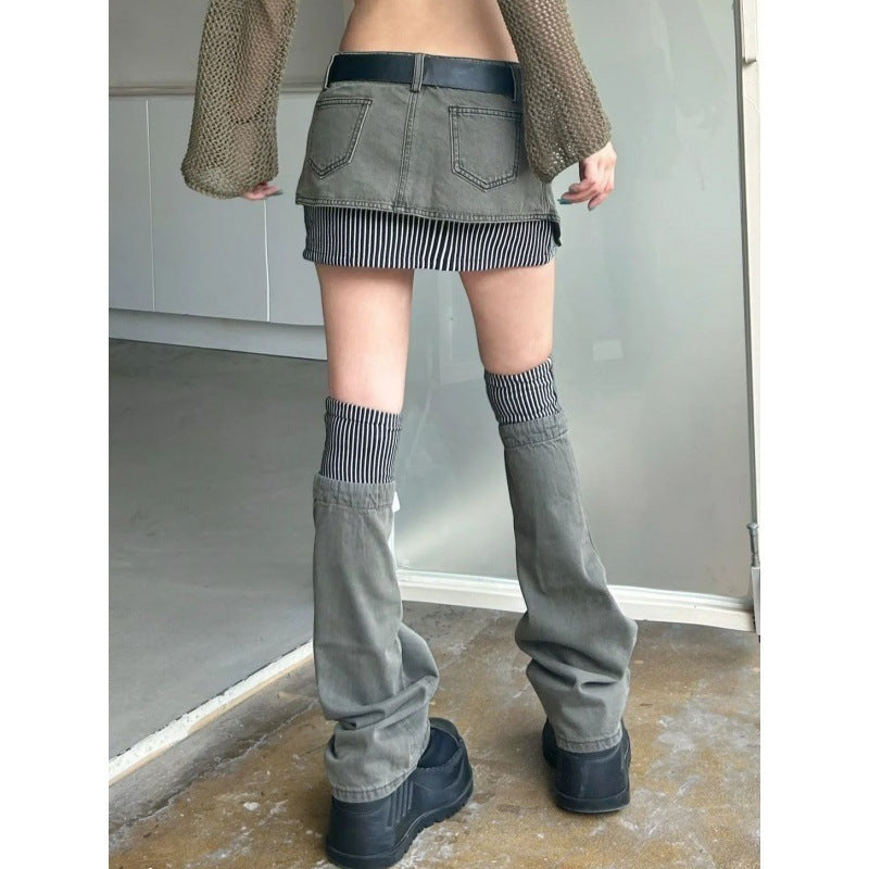 Women's American Retro Denim Skirt