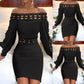 Ladies Lantern Sleeve Dress