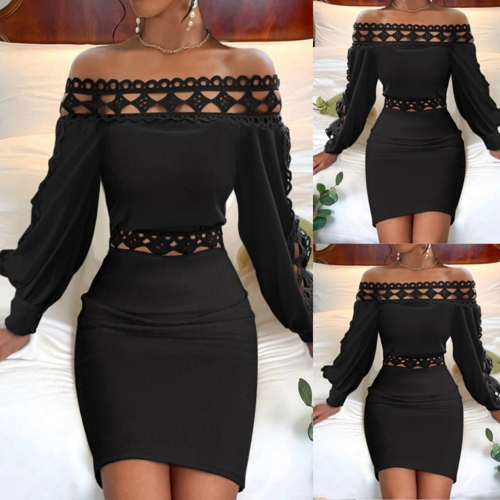 Ladies Lantern Sleeve Dress