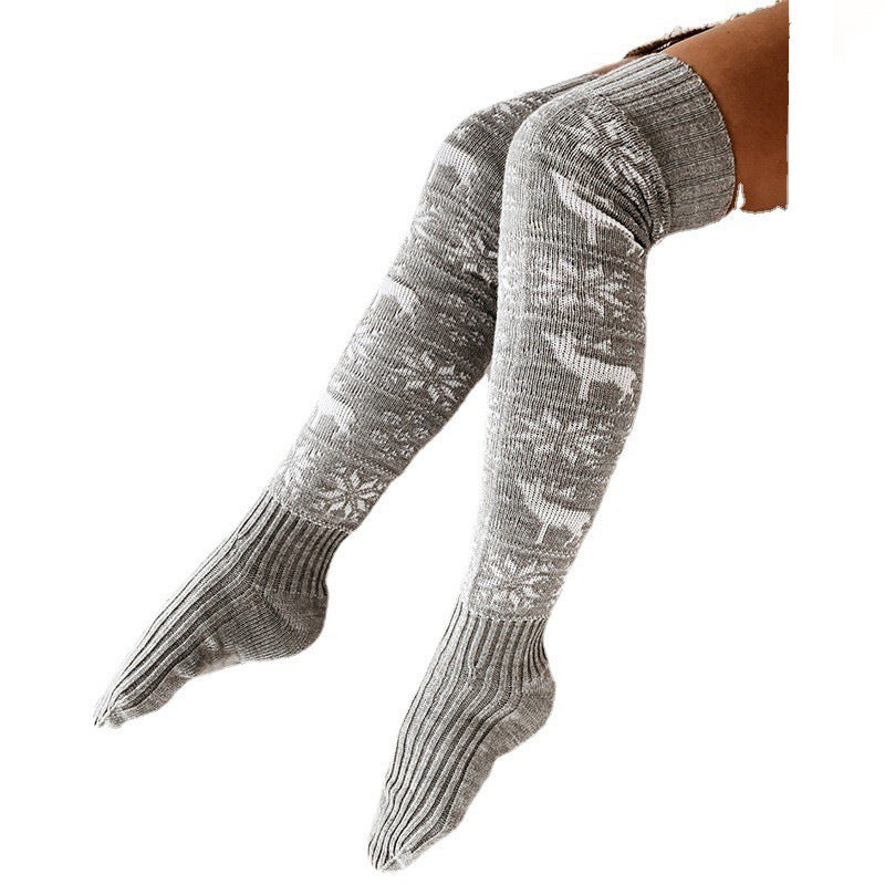 Winter Snowflake Jacquard Stocking