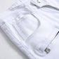Men's White Slim Fit Denim Shorts
