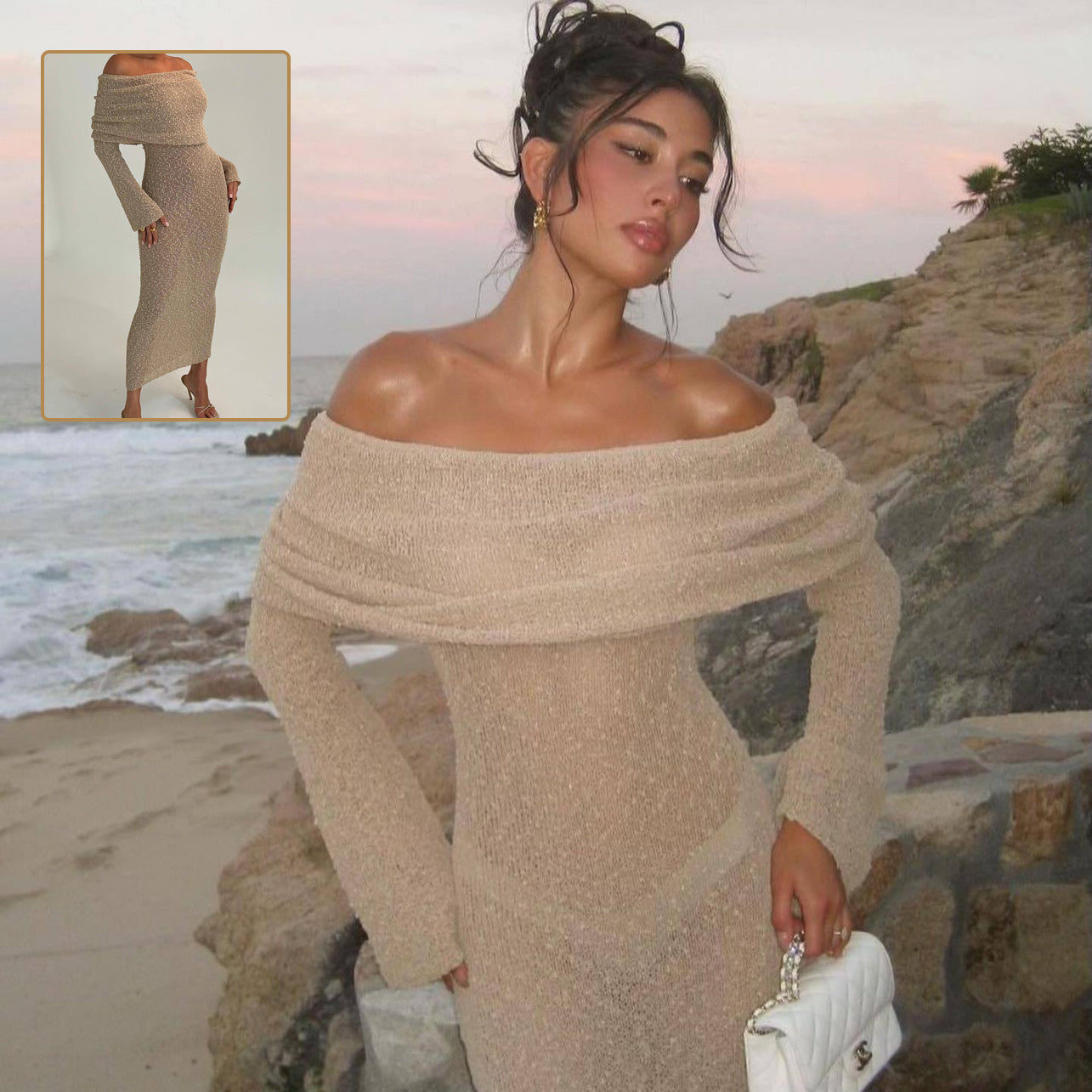 Off The shoulder Sparkling Bodycon Dress