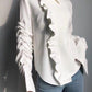 Women's Asymmetrical Pleated Shirt