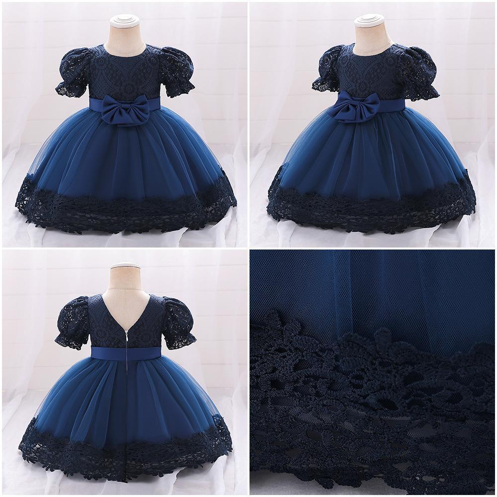 Baby Girl's Embroidered Bow Dress