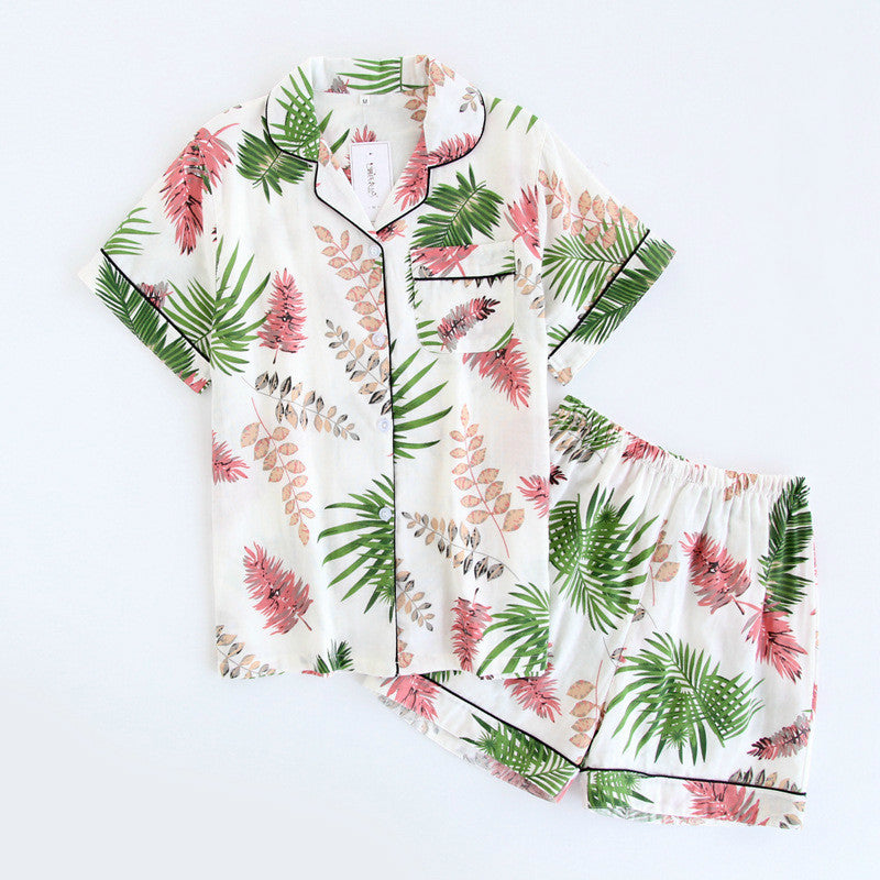 Cotton Yarn Pajamas Set
