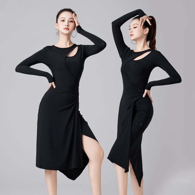 Women's Latin Design Black Dress