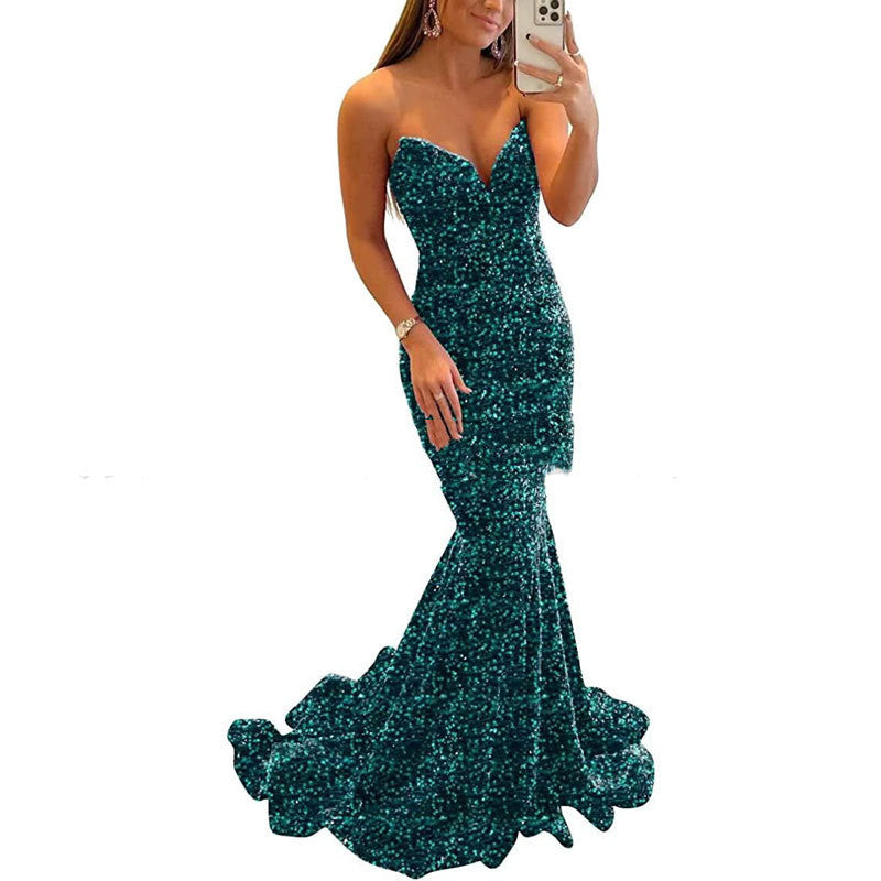 Sequined Evening Gown