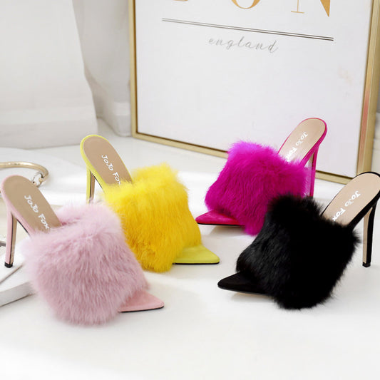 Fur High Heels
