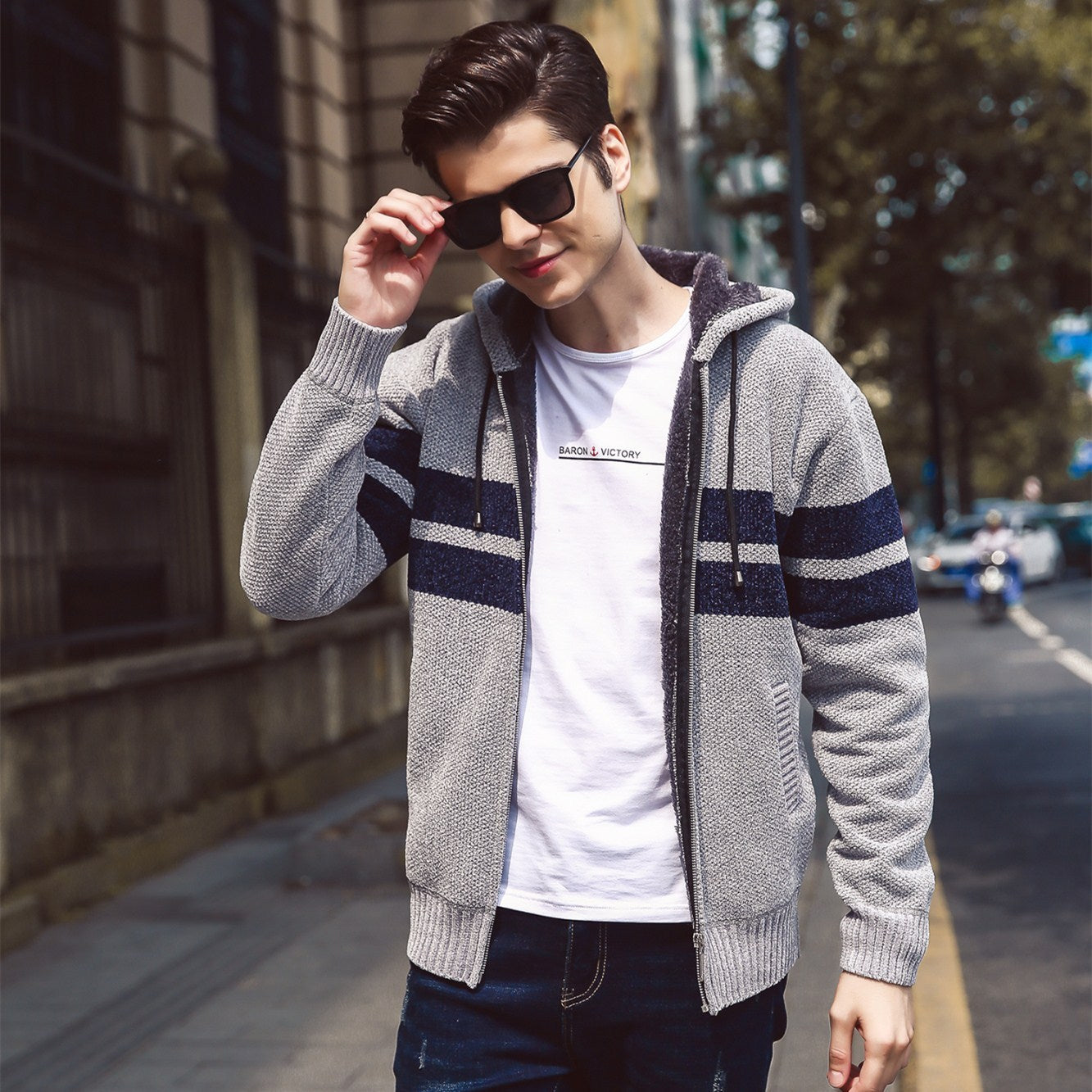 Men's Hooded Cardigan