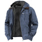 Pockets Fleece Zip-Up Hooded Jacket