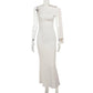One-shoulder Ribbon Long Evening Dress