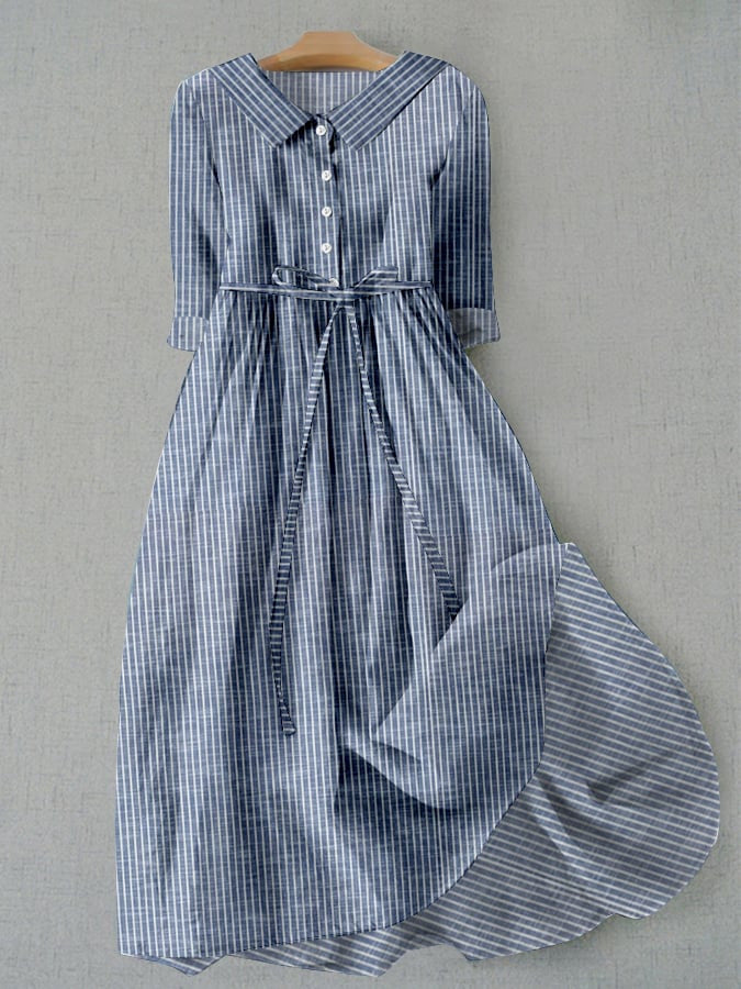 Women's Striped Shirt Dress