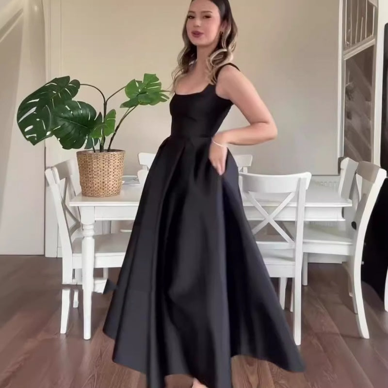 Backless Spaghetti Straps Dress | Ajanka Inc.