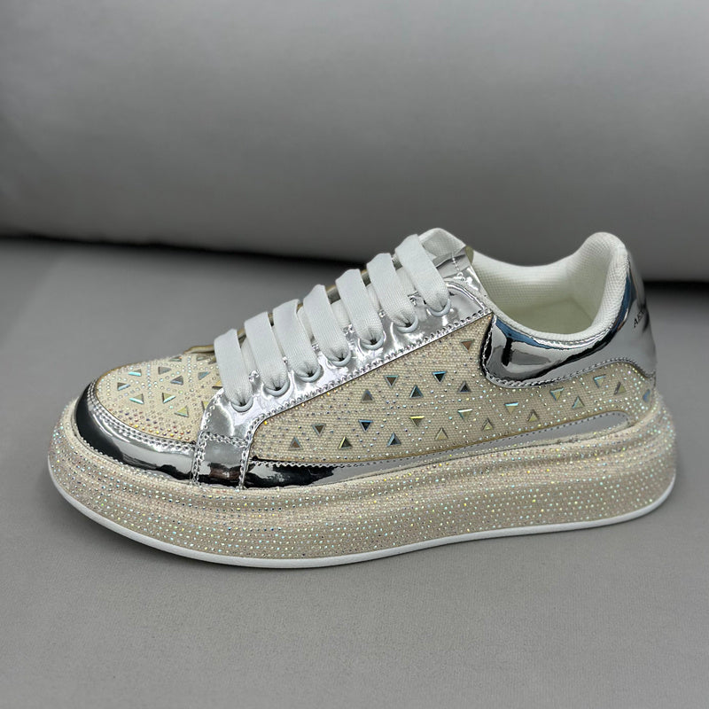 Men's Low-top Rhinestone Sneakers