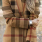 Printed Stand Collar Woolen Coat