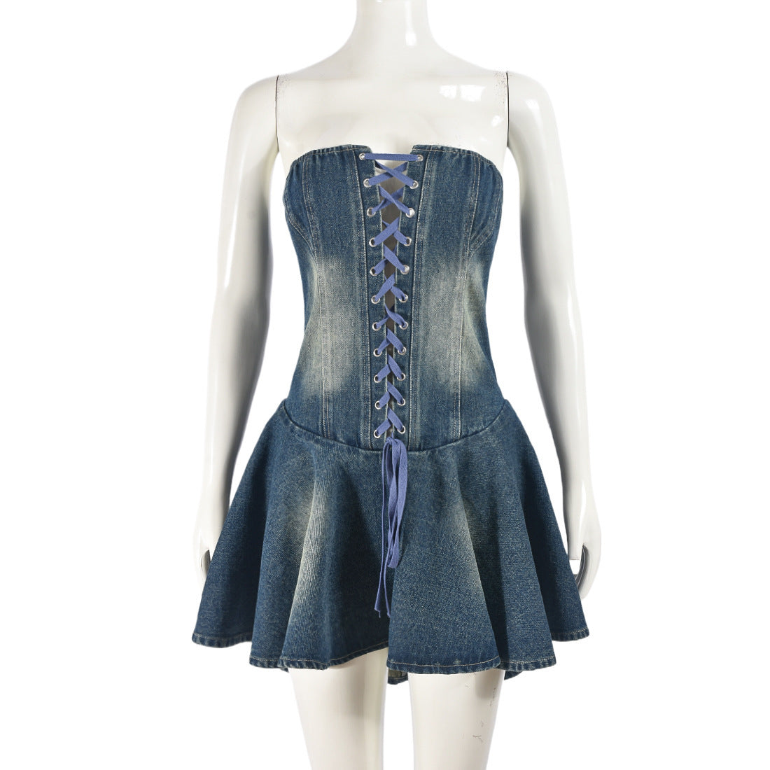 Women's Corset Denim Dress