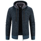 Men's Drawstring Plush Sweater Coat