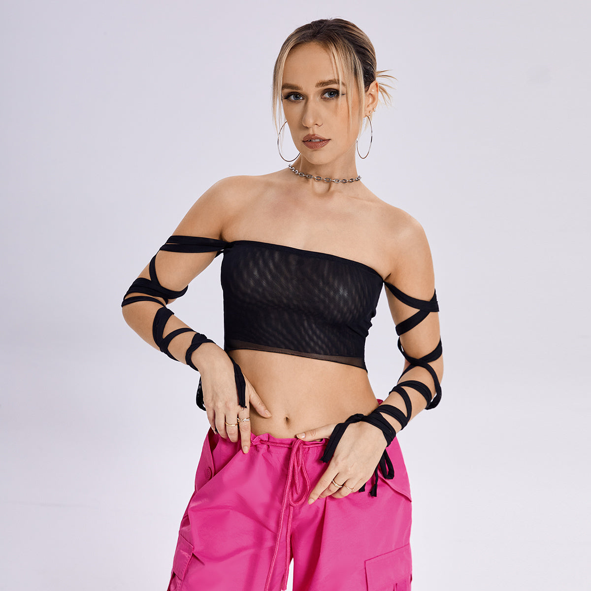 Elastic Cross Straps Tank Top