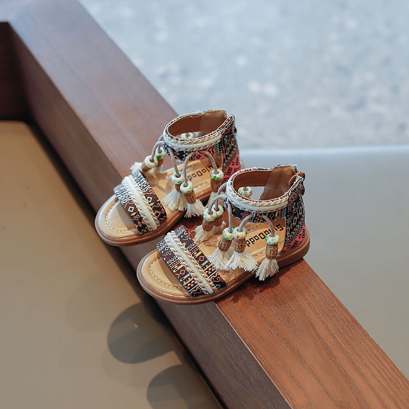 Baby Girl's Retro Seaside Sandals