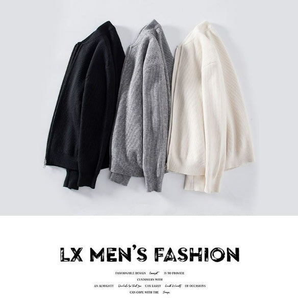 Casual V-neck Sweater Cardigan For Men