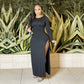 Women's  High Slit Fitted Dress