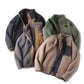 Fleece-Lined Thickened Stand Collar Pocket Jacket For Men