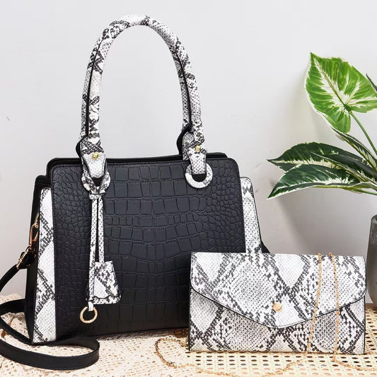 Serpentine Stitching Handbag