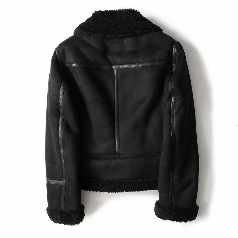 Women's Suede Lamb's Wool Jacket